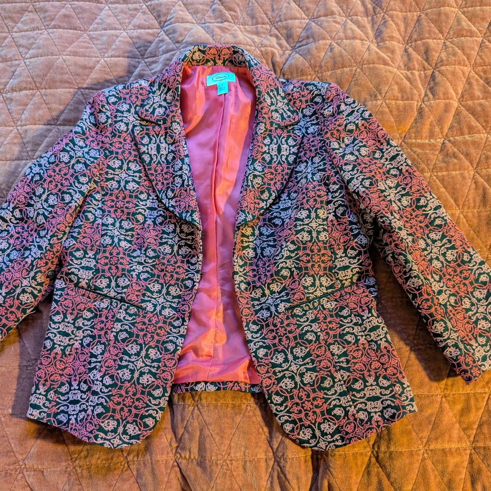 Talbot's Floral Vine Print Women's Blazer